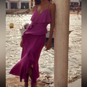 Zara Purple Ruffle Dress